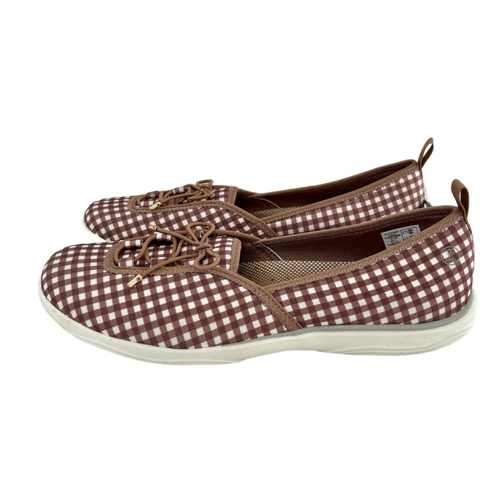 LANDS END Brown Ivory Skimmer Water Shoes 10 NEW